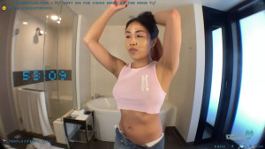 Nerdy Sch00lgirl sucks on her favorite big 8 inch dildo imagining it s you 2933774