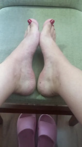 Will you massage my tired smelly nylon soles for me 2940279