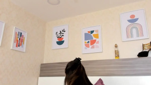 TWERKING in sexy black lingerie I got up close to the camera for the perfect view of my ass and pussy 2972320